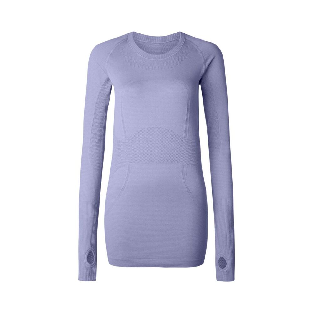 Lululemon Swiftly Tech Long Sleeve Crew Size 6 Dusty Purple Blue